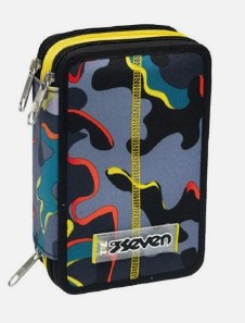 Astuccio scuola Seven 3 zip Dye On
